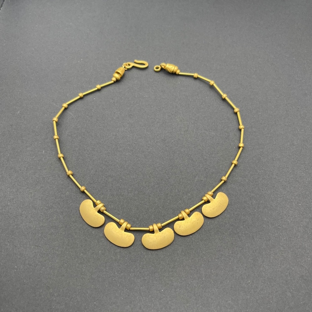 Pre-Colombian gold necklace 24k plated